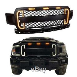 Pour 2018-2020 Ford F150 Raptor Style Mat Calandre Noire Withled Drl Lumière
