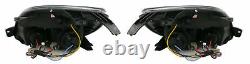 Pour Ford Fiesta Mk6 Black Drl Projecteurs Phares Led Lampe D'éclairage Partie 02-08