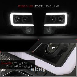 Signal Clair Noir De Projecteur De Projecteur De Led C-light Bar Drl Pour 09-14 Ford F150