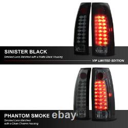 Sinister Black Smoke Led Tail Light Pour 88-99 Chevy Gmc C10 Camion C/k