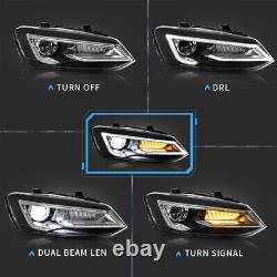 VLAND Pour phares et feux arrière VW Polo MK5 2011-2017 LED DRL Séquentiels 4x